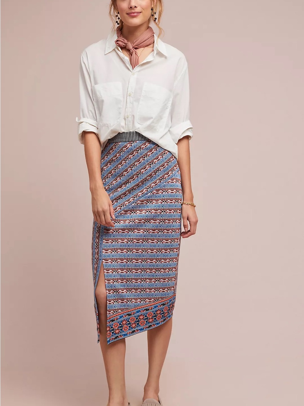 Akemi + Kin x Anthropologie Midi Skirt Size: Medium